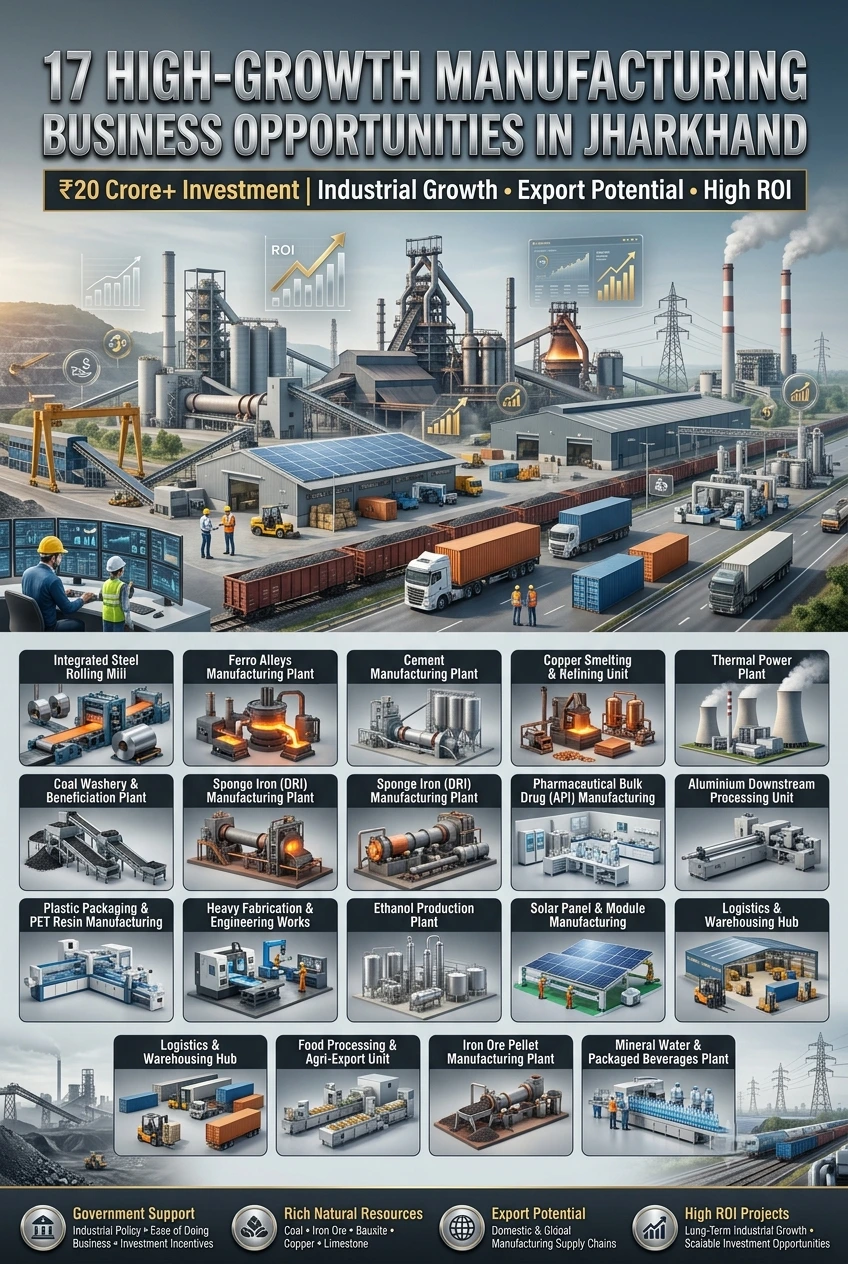 High Growth Manufacturing Business Opportunities in Jharkhand