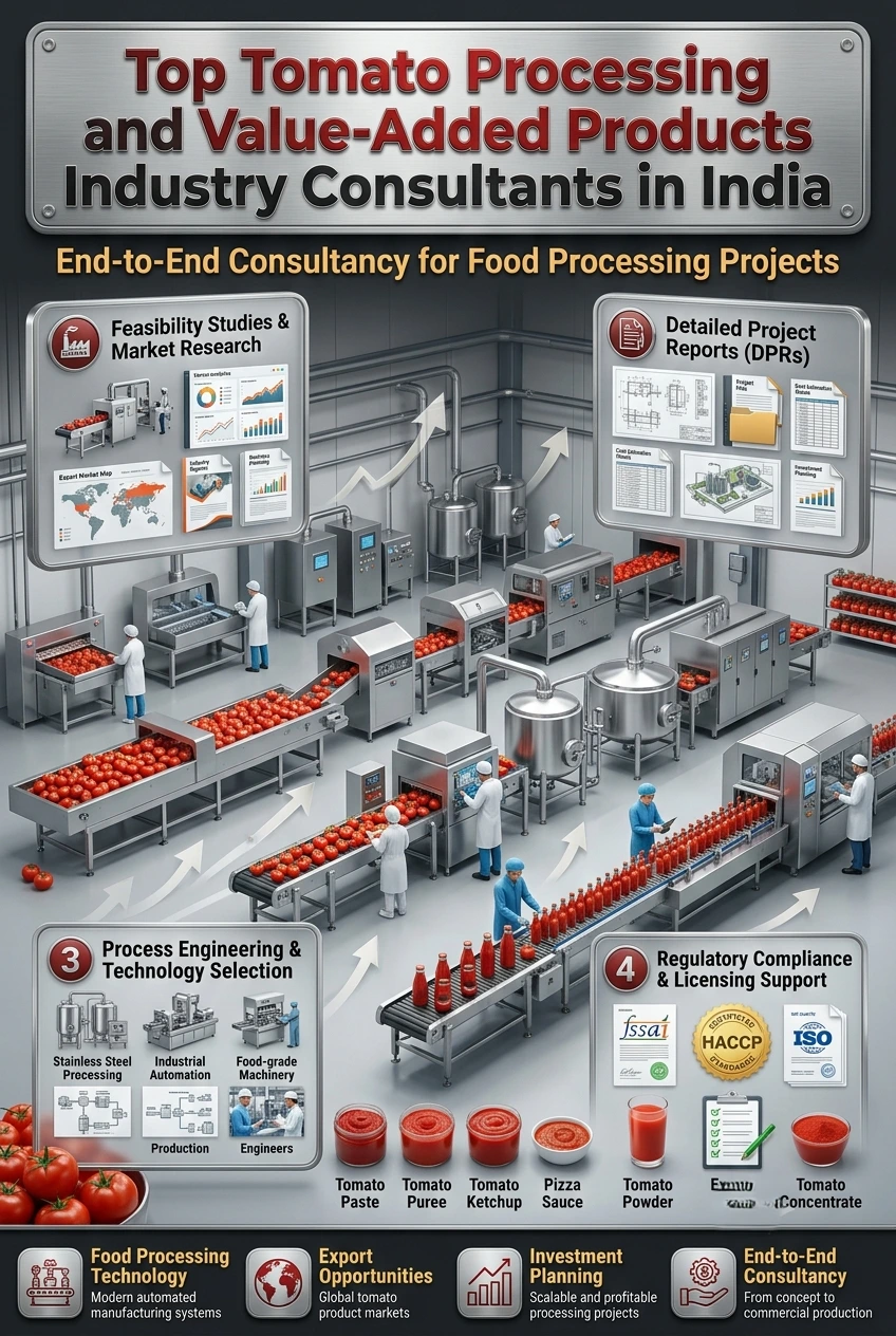 Tomato processing industry consultants in India