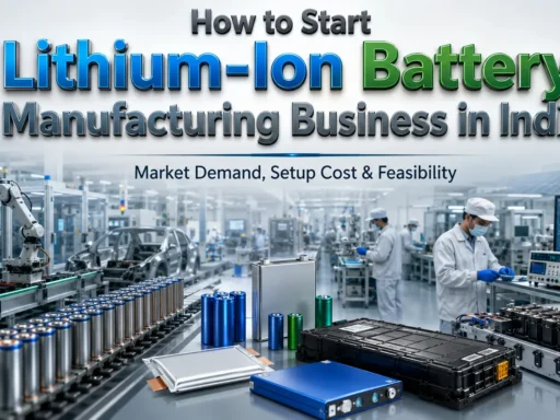 Lithium Ion Battery Manufacturing Business in India: Cost, Setup