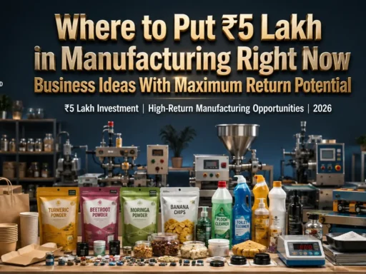 Manufacturing Business Ideas Under ₹5 Lakh: 8 Profitable Options