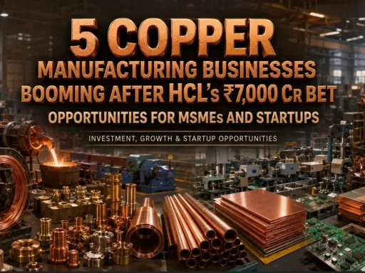 Copper manufacturing business ideas in India for MSMEs after HCL's ₹7,000 crore expansion