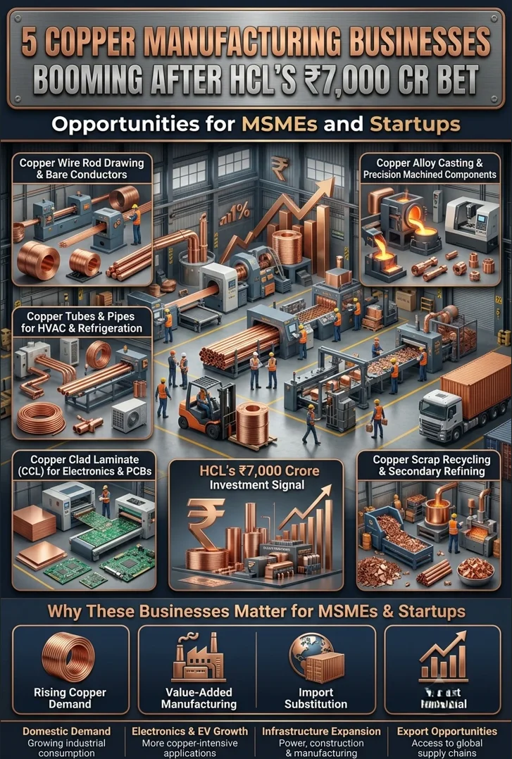 Copper Manufacturing Business Ideas in India: 5 Opportunities