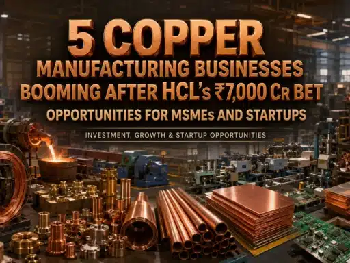 Copper manufacturing business ideas in India for MSMEs after HCL's ₹7,000 crore expansion