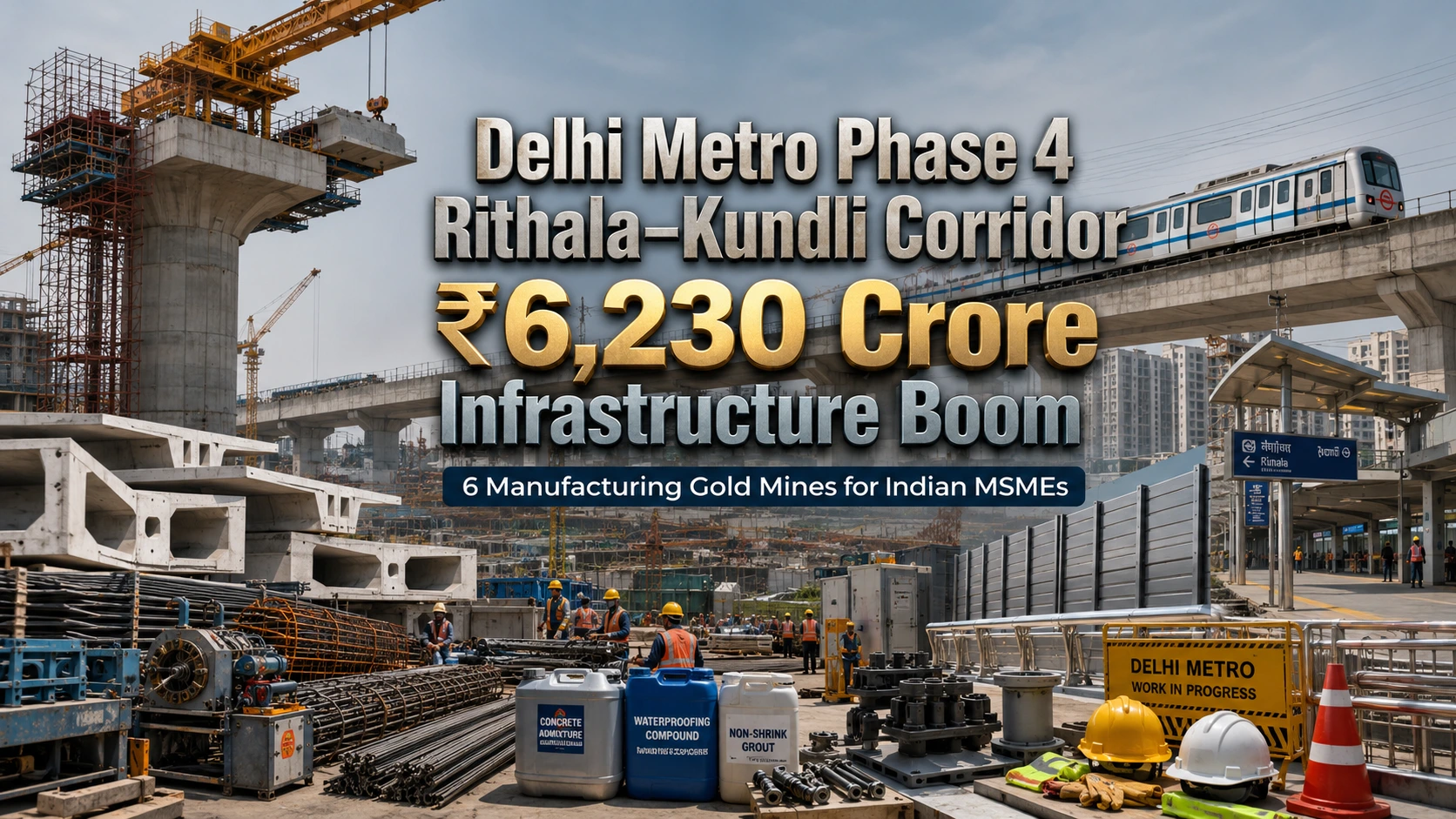 Delhi Metro Phase 4 Rithala Kundli Corridor