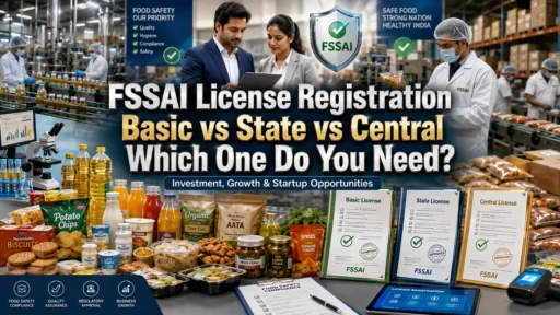 FSSAI License Registration Basic vs State vs Central License comparison