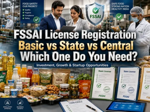 FSSAI License Registration Basic vs State vs Central License comparison