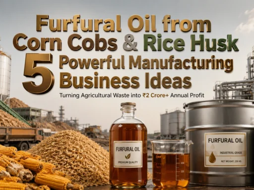 Furfural Manufacturing Business from Corn Cobs & Rice Husk