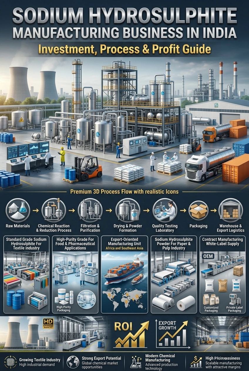Sodium hydrosulphite manufacturing plant in India