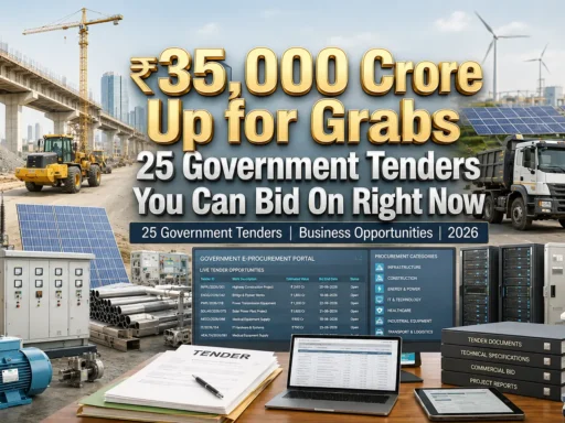 Government Tenders in India: 25 Active Tenders Worth