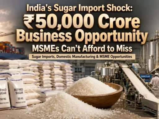 India Sugar Import shock: Duty-Free Sugar & MSME Business