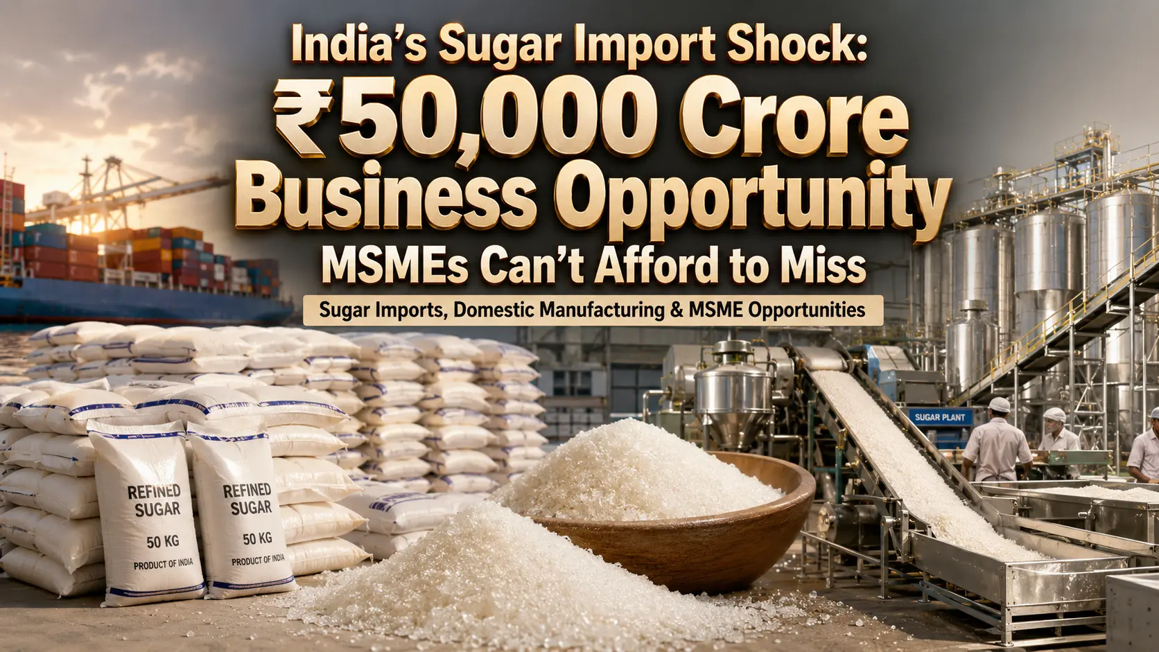 India Sugar Import shock: Duty-Free Sugar & MSME Business