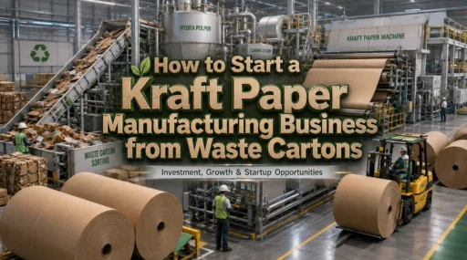 Kraft Paper Manufacturing Business from Waste Cartons in India | Recycled OCC Paper Plant