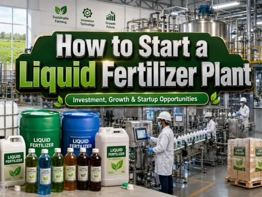 Liquid Fertilizer Plant Setup, Cost & Government Schemes