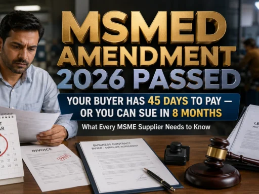 MSMED Amendment Bill 2026: 45-Day Payment, TReDS & MSME