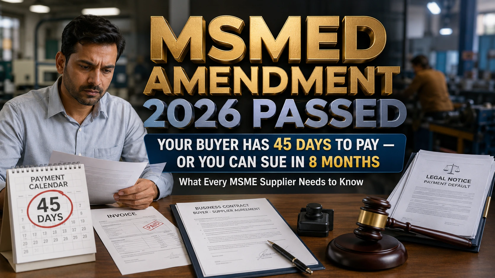 MSMED Amendment Bill 2026: 45-Day Payment, TReDS & MSME