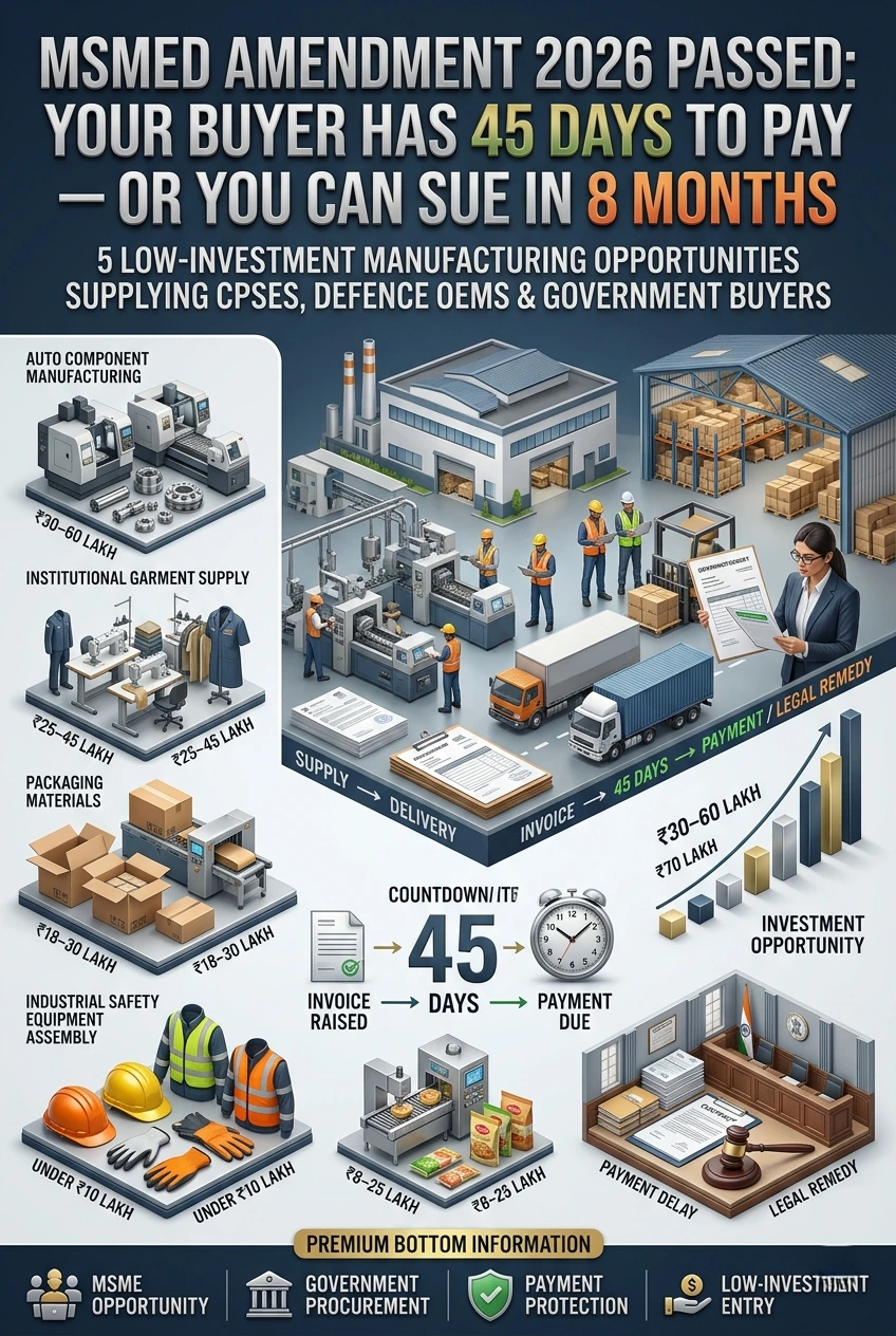 MSMED Amendment Bill 2026 new MSME payment rules and TReDS