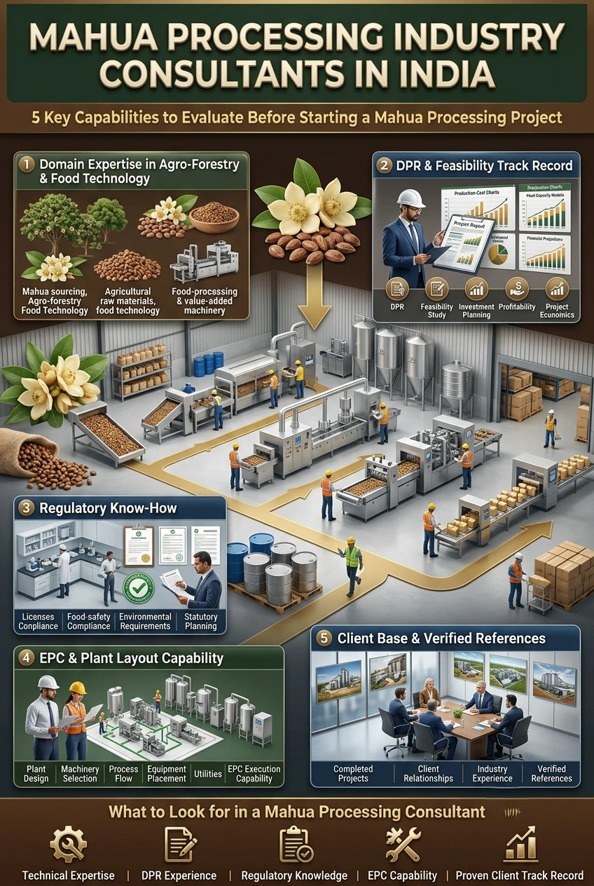 Mahua Processing Industry Consultants in India for DPR and Plant Setup