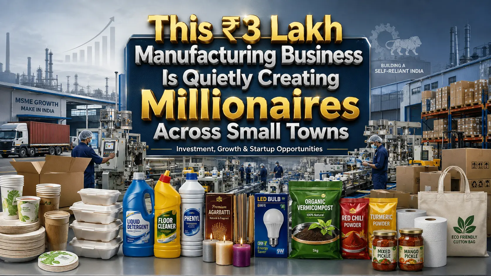 ₹3 Lakh Manufacturing Business Ideas: That Can Make Millions