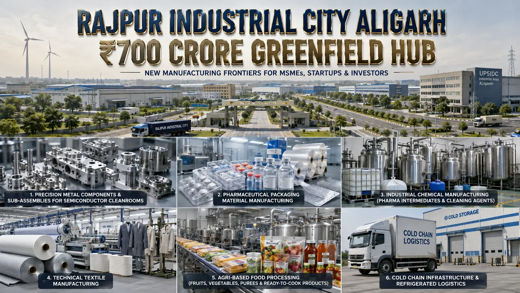 Rajpur Industrial City Aligarh: ₹700 Cr MSME & Manufacturing