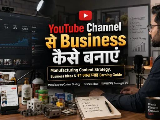 YouTube Business Ideas in India: Channel से ₹1 लाख/माह कैसे कमाएं