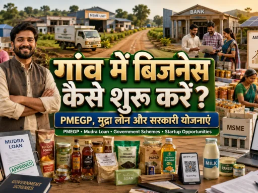 गांव में बिजनेस कैसे शुरू करें? PMEGP, मुद्रा लोन और सरकारी योजनाएं