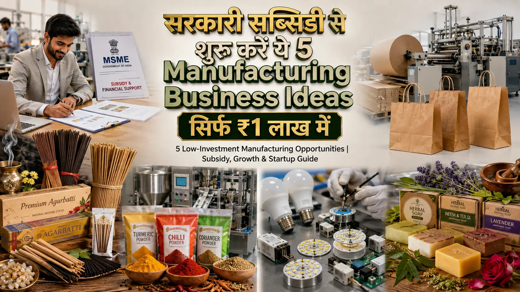 सरकारी सब्सिडी से शुरू करें ये 5 Manufacturing Business Ideas