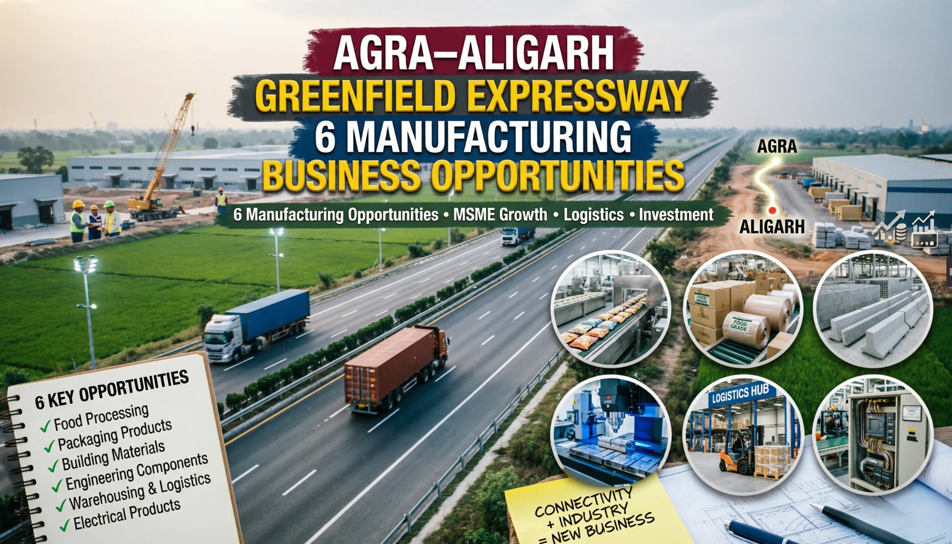 Agra Aligarh Greenfield Expressway: 6 Manufacturing Business