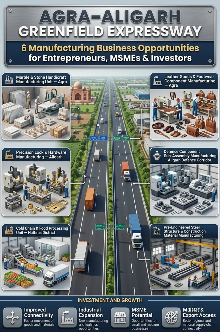Agra Aligarh Greenfield Expressway manufacturing business opportunities