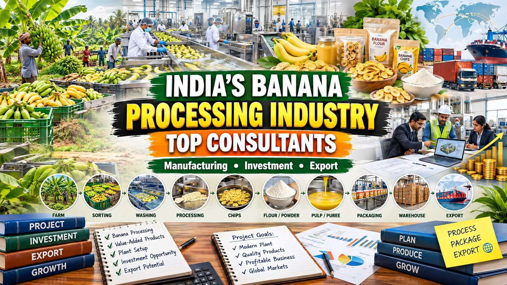 Banana Products Industry Consultants in India for Projects