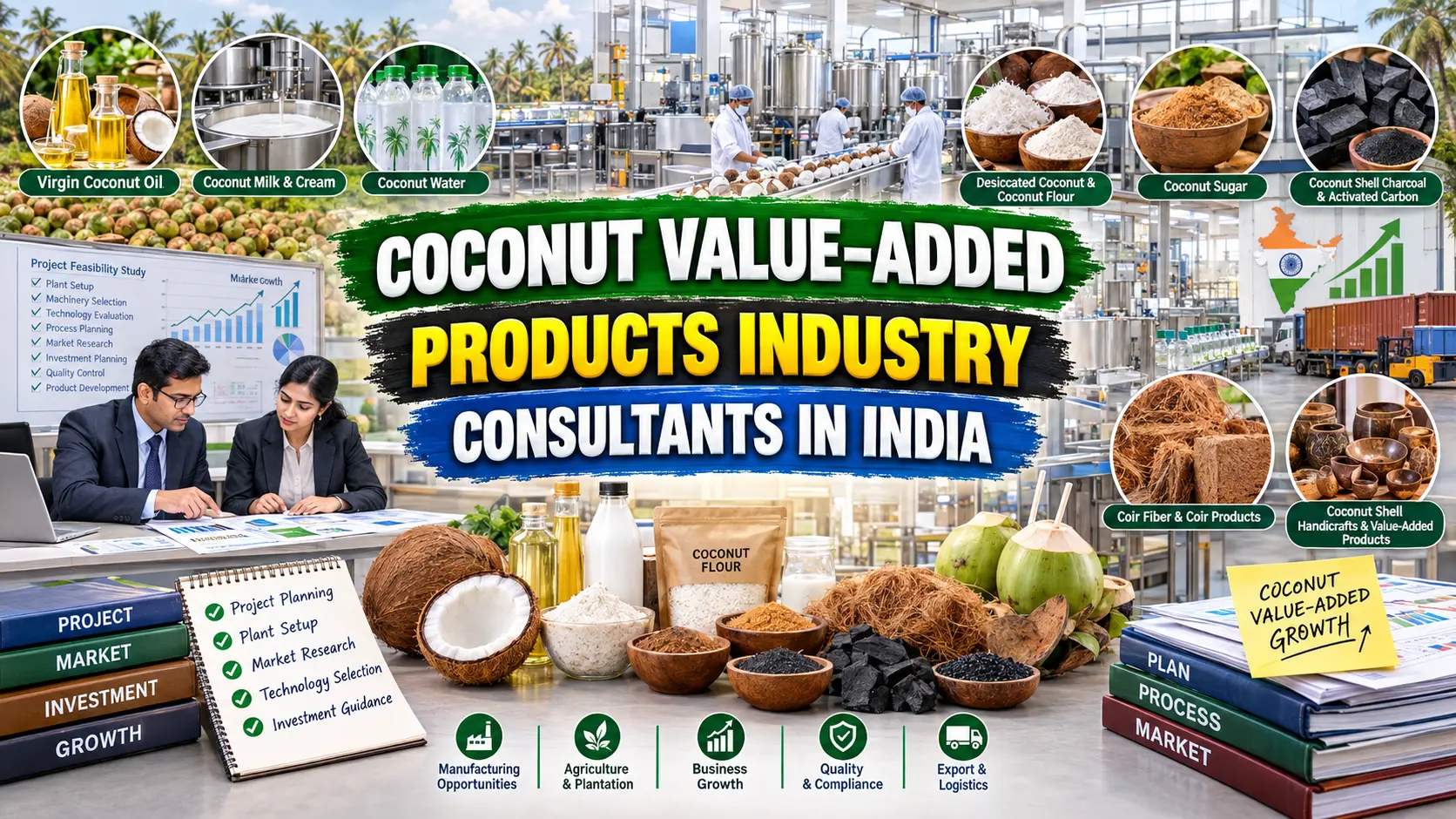 Coconut Industry Consultants in India | DPR & Project Consultancy