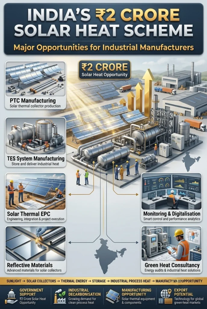 Concentrating Solar Thermal Technology for Indian Industry and ₹2 Crore MNRE Opportunity