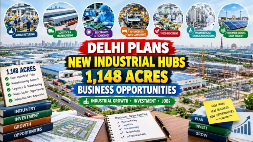 Delhi New Industrial Hubs: 1,148 Acres & Business Opportunities