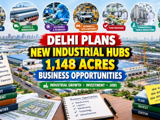 Delhi New Industrial Hubs: 1,148 Acres & Business Opportunities