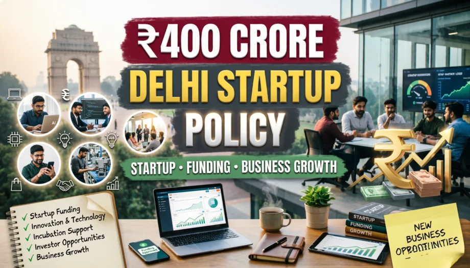 Delhi Startup and Incubation Policy 2026: ₹400 Crore Business