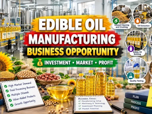 Edible Oil Manufacturing: Business Opportunities, Cost & Project