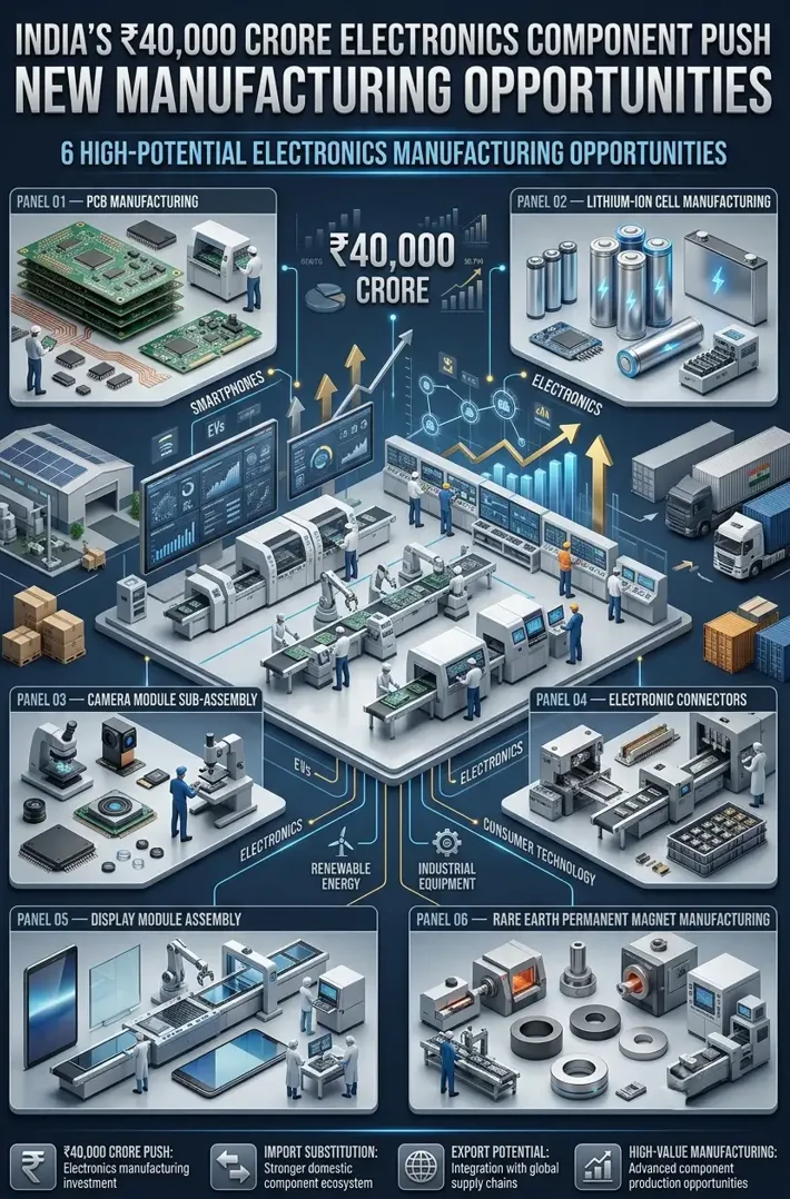 Electronics component manufacturing in India and ECMS opportunities