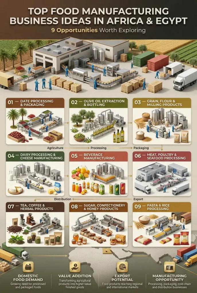 Food Manufacturing Business Ideas in Africa and Egypt