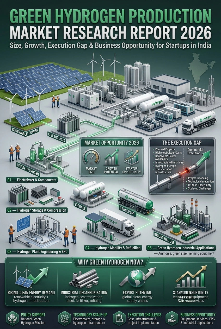 Green hydrogen production plant and electrolyzer manufacturing in India