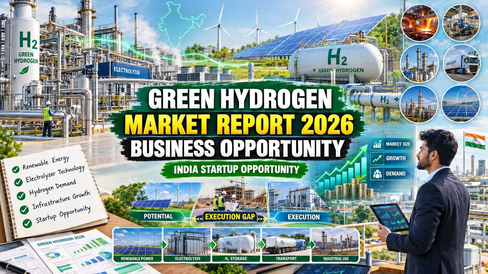 Green Hydrogen Production Market in India 2026: Size, Growth