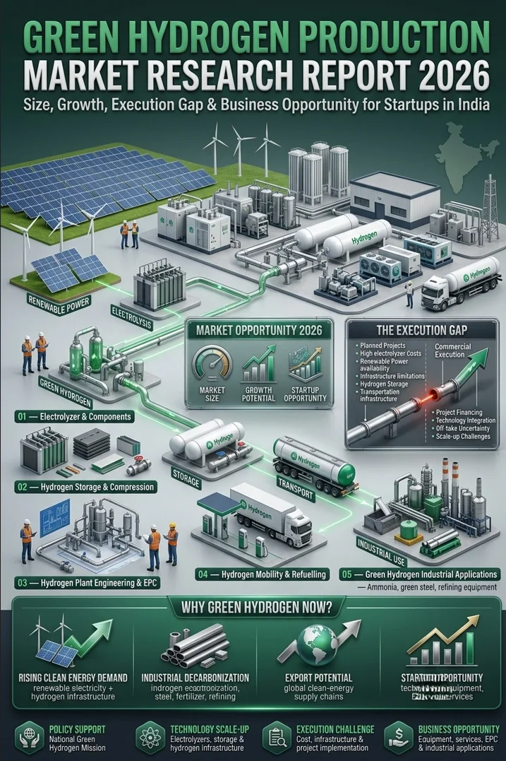 Green hydrogen production plant and electrolyzer manufacturing in India