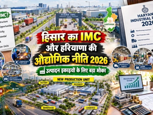 IMC हिसार में बिजनेस अवसर: हरियाणा औद्योगिक नीति 2026 से फैक्ट्री लगाने