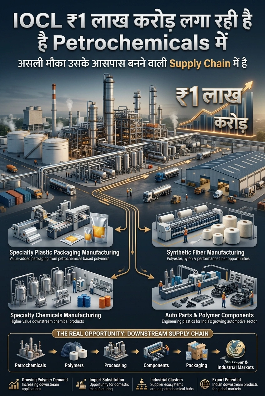 IOCL ₹1 lakh crore petrochemical investment and manufacturing opportunities in India