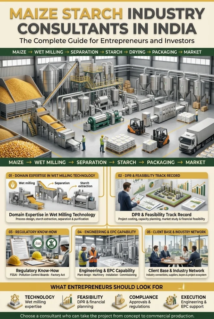 Maize Starch Industry Consultants in India for Plant Setup and Project Consultancy