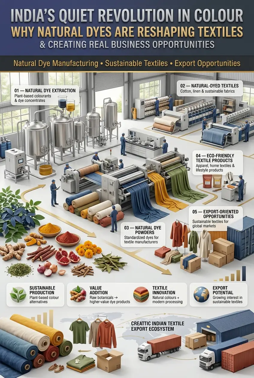Natural dyes for textile industry and sustainable textile production
