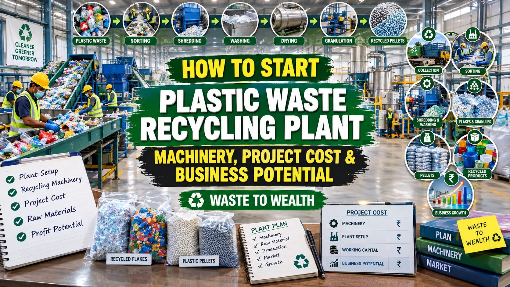 Plastic Waste Recycling Plant: Cost, Machinery & Business