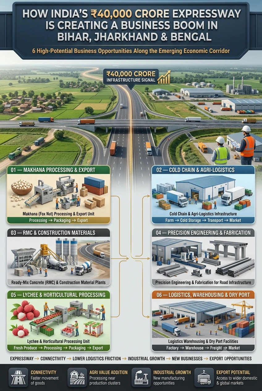 Raxaul Haldia Expressway business opportunities in Bihar Jharkhand and West Bengal