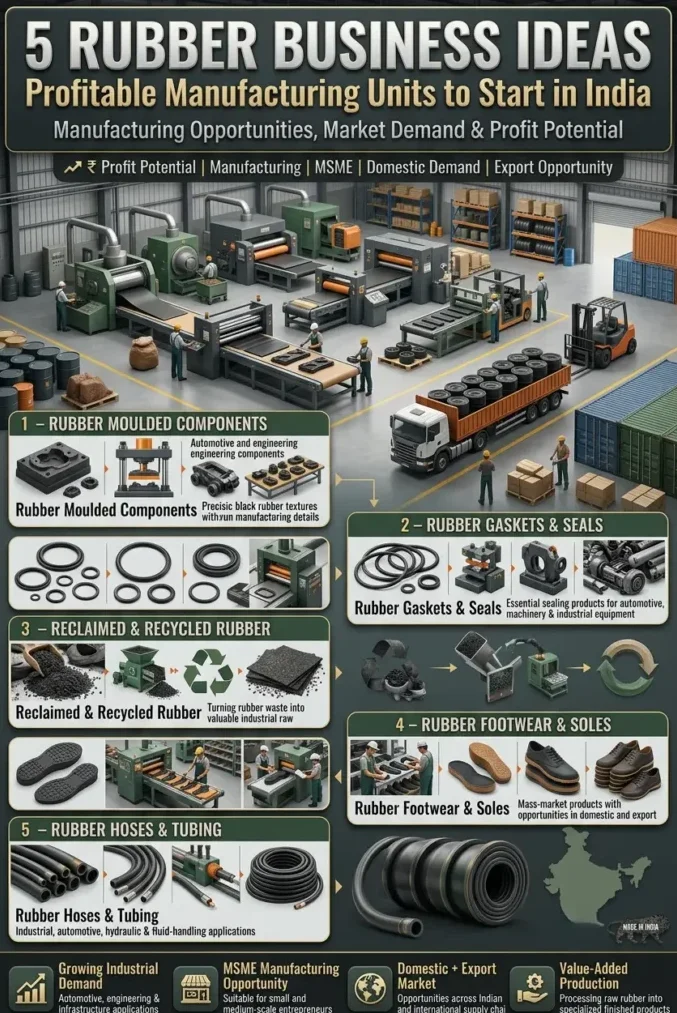 5 Rubber Business Ideas for Profitable Manufacturing in India