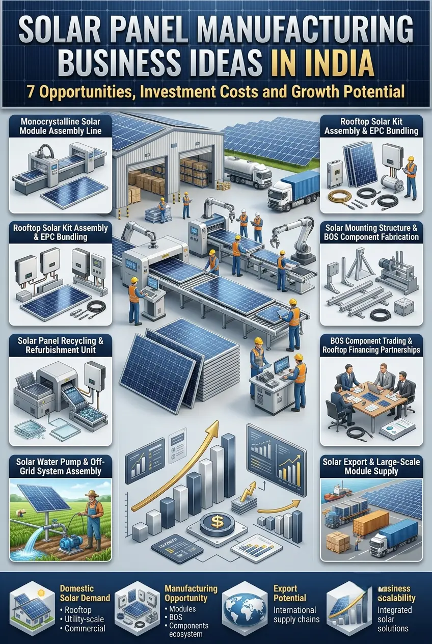 Solar Panel Manufacturing Business Ideas in India