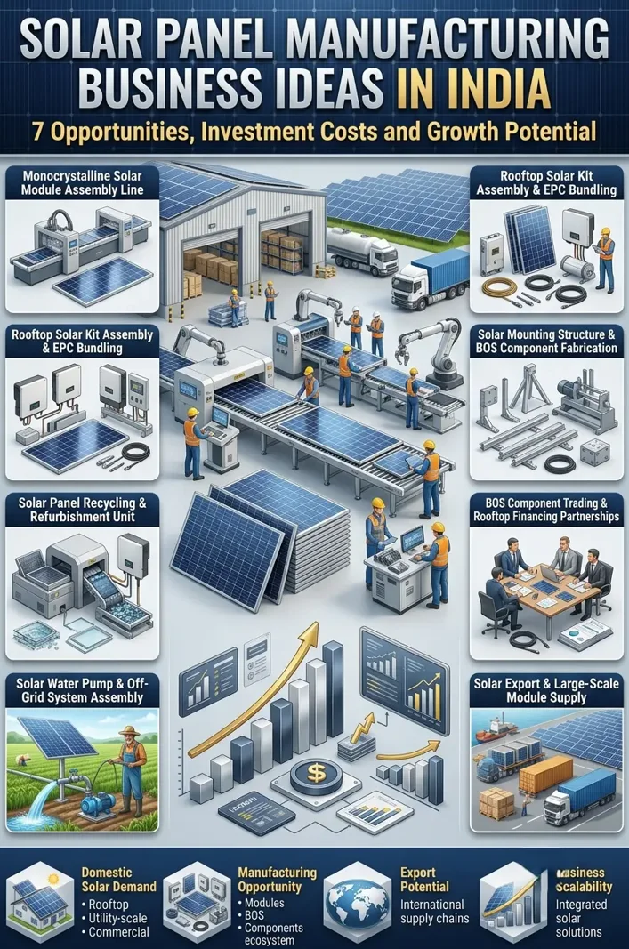 Solar Panel Manufacturing Business Ideas in India