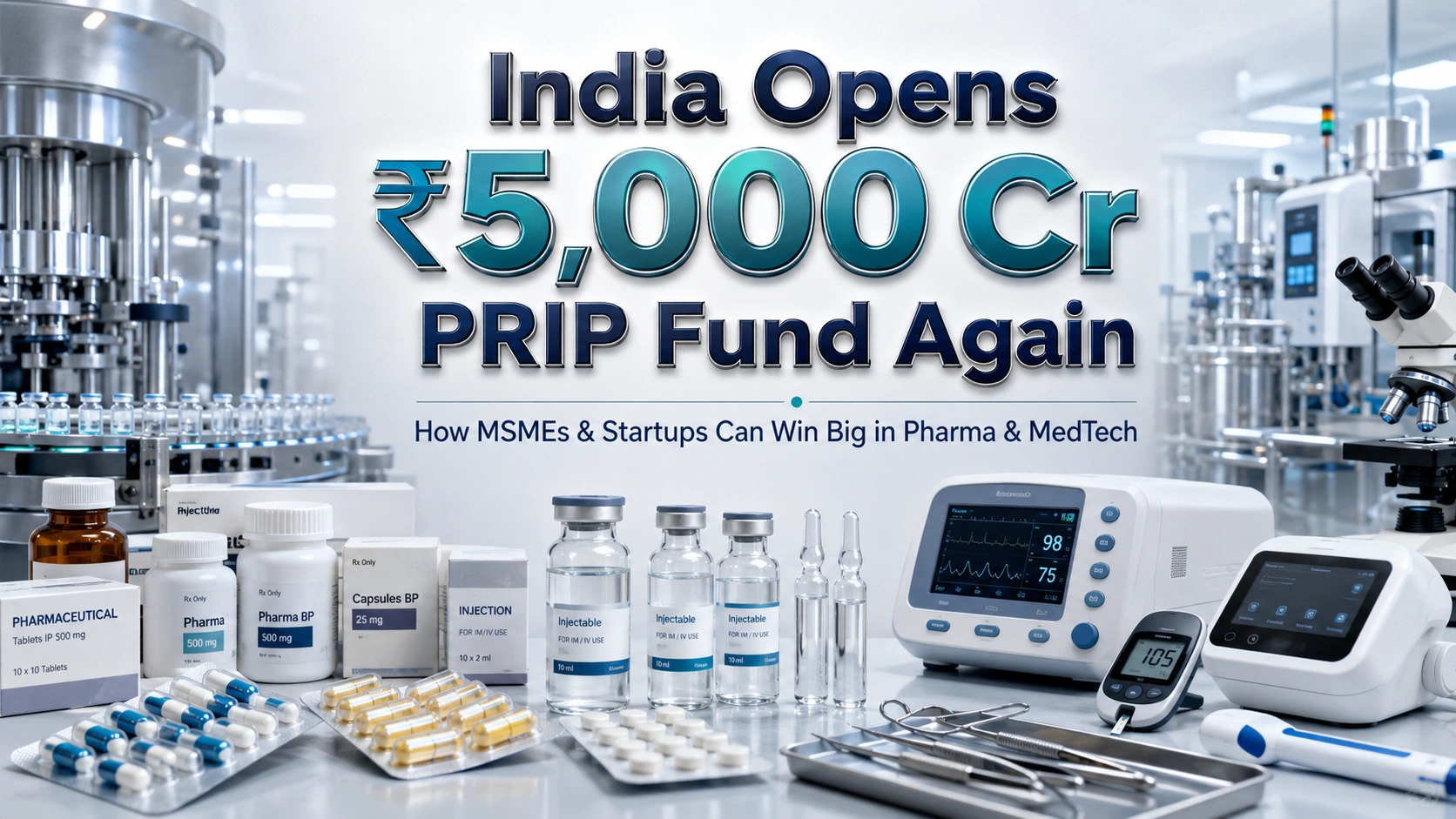 PRIP Scheme: ₹5,000 Crore Pharma & MedTech Opportunity